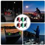 6pcs Feux De Navigation Pour Bateau, Feux Navigation Bateau, Lampes De Navigation À Led 4 Types De Mode Clignotant Lumières Poup