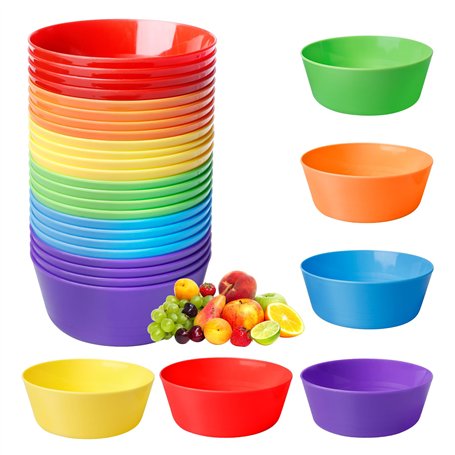 24 Pièces Bol En Plastique Reutilisable