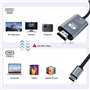 Adaptateur USB C vers HDMI,2M USB C HDMI Cable HDMI USB C Adaptateur USB HDMI Compatible Thunderbolt 4/3 a HDMI pour Surfac Pro 