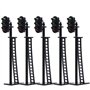 JTD04 Lot de 5 Feux de signalisation pour modélisme ferroviaire Vert/Jaune/Rouge Ho 6