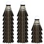 WIYETY Lot de 12 balles de badminton noires : volants en plume d'oie tête en liège