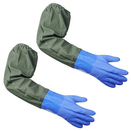 TOATELU 1 paire de gants longs en caoutchouc : gants de bassin imperméables