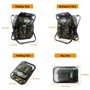 Zology Paniers Sièges Pliant Camping Chaise Tabouret Sac à Dos avec Refroidisseur Isolé Sac de Pique-Nique Camouflage Portable R