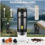 Kssiaz Machine à Espresso Portable, Cafetière Electriques avec Chauffage Automatique, USB et Chargeur de Voiture, Mini Cafetière