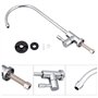 Robinet cuisine, 1/4 '' d'évier de cuisine en acier inoxydable Robinet Robinet Filtre à eau potable par osmose inverse, chrome
