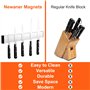 Newaner Porte Couteau Magnetique 30cm, Barre à Couteaux Aimantée, Piste Lame magnétique, Aucun perçage requis pour l'installatio
