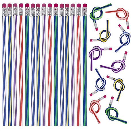 Firschoie 25 Pièces Crayons Souples Flexibles mit Gomme