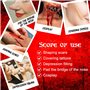 Horuili® Maquillage Halloween Effets Spéciaux, Scar Wax+Sang Artificiel pour la Peau+Double Raclette, Cire Maquillage Halloween,