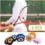 WLICCHS Lot de 6 amortisseurs de tennis en silicone pour raquette de tennis, raquette de badminton, raquette de squash, en forme