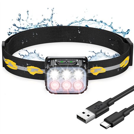 EOIWUY Lampe Frontale LED Ultra Puissante