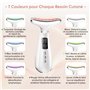 Appareil Massage Anti Rides Visage: 6 modes 7 LED Masseur Facial Double Menton Lifting Électrique 4 niveaux d'intensité - 42°C A