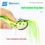 senvenelec Lure Ray Frog Topwater Grenouille manivelle , appât de pêche œil 3D Souple et Crochet, Douce - 5 pièces