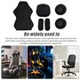 WIYETY Lot de 4 housses de chaise de gaming noires - Lavables - Avec accoudoirs, dossier de chaise et housse de siège - Avec 1 p