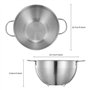 Passoire Inox Passoire Cuisine avec Poignées et Base Passoire pour Spaghetti/Nouilles/Riz/Fruits/Légumes, Passoire Ø 24cm, Lavab