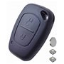 ANGOFIZ Coque Clé Télécommande sans Lame Compatible avec Renault Kangoo Master Trafic Opel Vivaro Movano Vauxhall + 2 Boutons Po