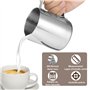 Pichet Mousseur à Lait pour Machine à Café,Pichet à Lait en Acier Inox 304 de 350 ml/12 oz,Accessoires de Barista en Métal pour 