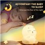 Diboniur Veilleuse Enfant Rechargeable Veilleuse Bébé Lampe, 7 Couleurs LED Veilleuse Filles, Silicone Lampe de Chevet Tactile p