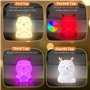 Diboniur Veilleuse Enfant Rechargeable Veilleuse Bébé Lampe, 7 Couleurs LED Veilleuse Filles, Silicone Lampe de Chevet Tactile p