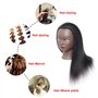 Tête de mannequin avec de vrais cheveux Coiffeur Tête d'entraînement Mannequin Cosmétologie Tête Coiffeurs Pratique Tête d'entra