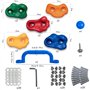 12 pcs Prises d'escalade, avec poignées de Maintien Aire de Jeux，Pierres à Grimper Enfants Outdoor, Prises d'escalade Enfants Mu