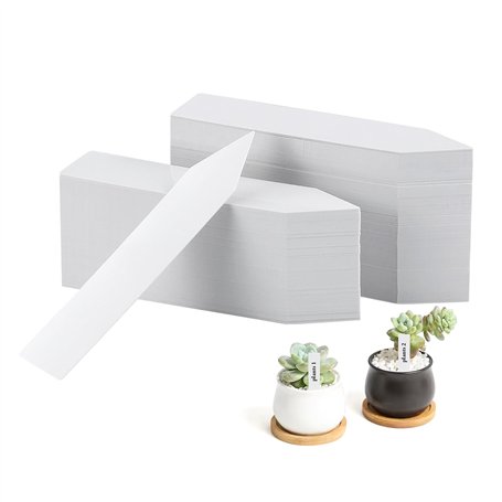 Lot de 210 Étiquettes pour Plantes Blanches en Plastique – Résistantes aux Intempéries – 10 x 2 cm – Etiquette Plante Pour Jardi