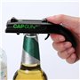 TIANNAIT 1 x pistolet décapsuleur de bière avec mini tire-bouchon en métal noir en forme de pistolet avec fonction de lancement 
