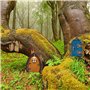 Porte De Jardin Miniature 6 Pièces, Porte Féerique, Mini Porte Décorative De Jardin, Porte Décorative Extérieure en Bois, Porte 