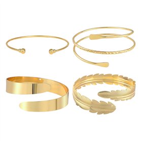 EHDWXVZM 4 pièces de brassards métalliques géométriques