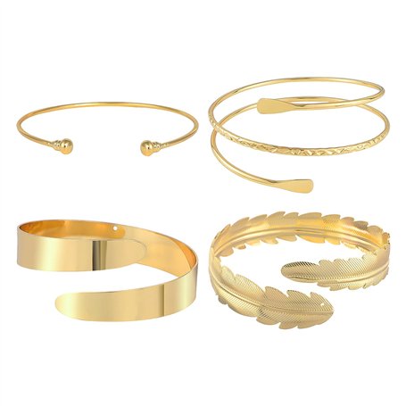 EHDWXVZM 4 pièces de brassards métalliques géométriques