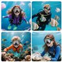 Gaethra Masque Plongée Adulte, Masque Snorkeling HD Panoramique à 180°, Anti-Buée Lunettes de plongée, Bracelet en Silicone Régl