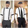 VFANDV Accessoire Annee 20 Homme, 14pcs Années 1920 Hommes Accessoires Gatsby Costume Gangster Deguisement, Années 1920 Hommes D