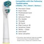 KongKay Brossettes de Rechange, 8 Têtes Compatibles Avec les Oralb double clean Brosses à Dents Électriques, Têtes doubles pour 