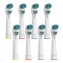 Lot de 8 têtes de rechange pour brosses à dents électriques Braun Oralb Dual Clean