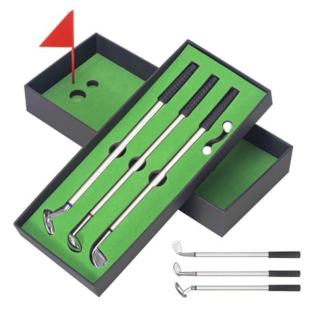 MumdoYAL Mini Golf，Cadeaux de Golf，Ensemble de stylos Golf，Golf Accessoire，avec Une boîte-Cadeau Noire