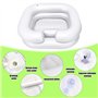 TYBYBB Bac a Shampoing Domicile Gonflable, Bac Coiffure Domicile, Lavabo Gonflable Portable pour Chevet avec Pommeau de Douche e