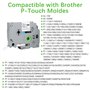 4 x Ruban Compatible pour Etiqueteuse Brother P-Touch Étiqueteuses Tze-231 Tze231 Noir Sur Blanc Laminé Cassette 12mm 0.47 X 8M 