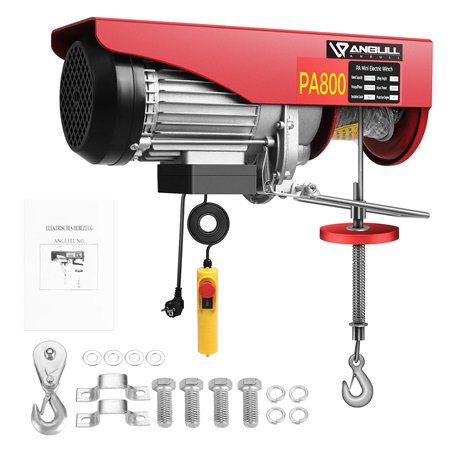 Anbull 1450W Palan électrique de 400kg/800kg