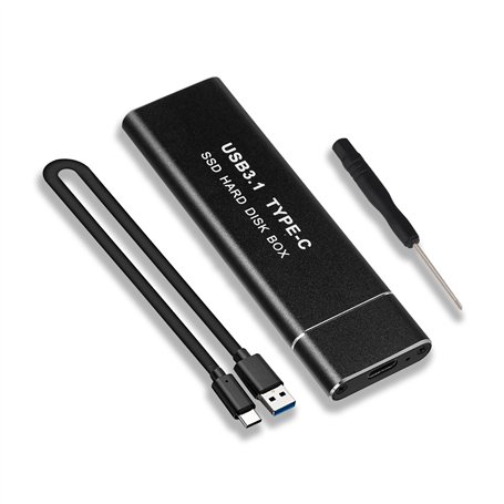 Boîtier M.2 SSD NVME(Not NFGG)，USB Adaptateur Externe USB3.1 Gen2 USB-C Boîtier Disque Dur pour M.2 PCIe NVME M-Key 2230/2242/22