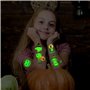 Leesgel Halloween Tatouage, 10 Feuilles Fluorescent Tatouage Ephemere Stickers pour Decoration, Maquillage Pinata Anniversaire E