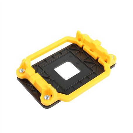 RIIEYOCA Support de refroidissement pour processeur AMD avec quatre vis pour prise AM2 AM3 Jaune et noir
