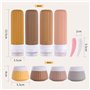 8 Flacons de Voyage en Silicone:contenant voyage 90 ml réutilisables et étanches en silicone - Kit de Accessoires de Voyage Cert