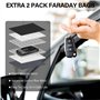Boîte Anti RFID & Lot de 2 Signal Blocage Faraday Pochette Sac,Boîte à clés de Voiture, Keyless Go Boîte Protection,Etui Anti RF
