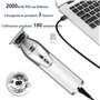 Kemei Tondeuse à Cheveux Hommes 0 mm, Tondeuse à Barbe Professionnelle en T Sans Fil - Kit de Toilettage Rechargeable, Idéal Com