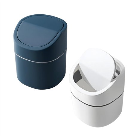 DHSBGWSX Lot de 2 petites poubelles avec couvercle