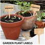 Lot de 40 étiquettes en bois pour plantes avec 1 marqueur noir, étiquettes pour plantes de jardin, étiquettes en forme de T, ada