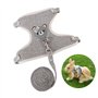 Harnais avec laisse pour lapin et petits animaux - Accessoire réglable et respirant (gris)