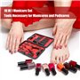 Kit Manucre Pedicure, 18pcs Ensemble de Coupe-Ongles Professionnel, Coupe-Cuticule en Acier Inoxydable, Kit de Manucure de Pédic