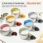 Shuttle Art DIY Kit de Fabrication de Bougies, Kit Bougie avec Cire de Soja, Cadeau DIY Coffret Bougies à Faire Soi Même avec Po