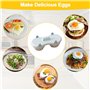 Cuiseur à Oeufs Micro-Ondes,Cuiseur à Oeufs Égouttants de 2 Tasses pour la Fabrication d'Oeufs Pochés,Double Egg Cup,Pocheuses à