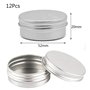 12 Pcs Vide Pots de Voyage Rondes Boîtes Aluminium Pot de Crème Vide Conteneurs Cosmétiques Vide Pot